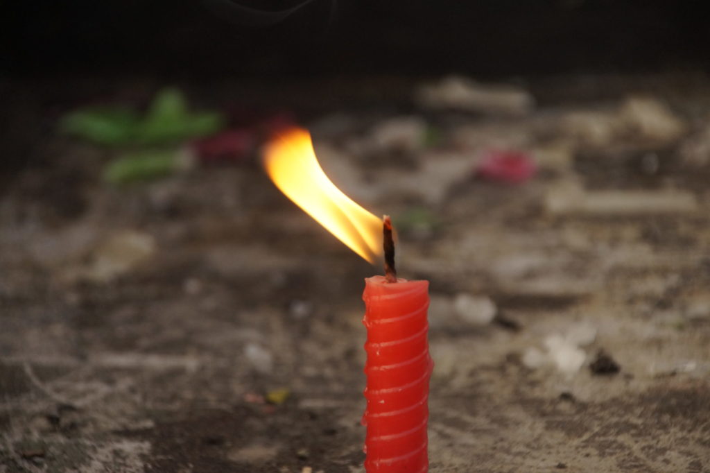 Hangseshwari Temple candle light photography