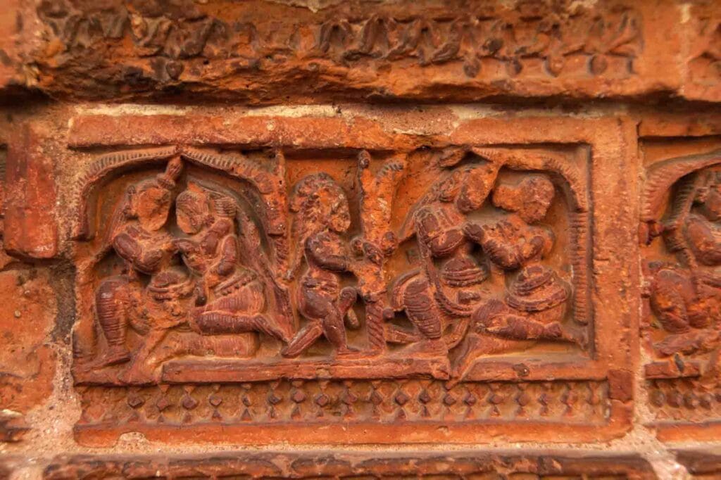 Hangseshwari Temple terracotta artwork photography