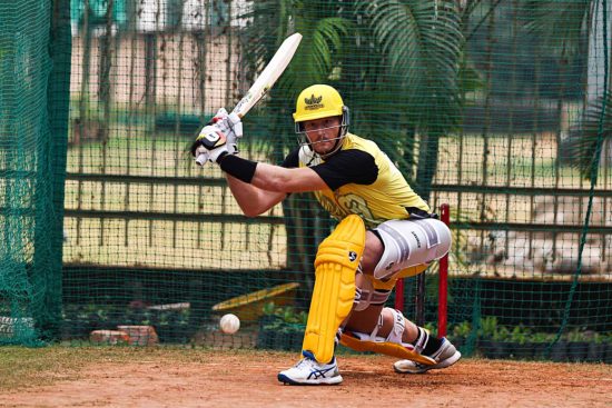 Martin Guptill's Net-Practice in Ranchi, India